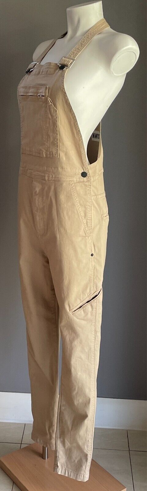 ROLLA'S Overalls Latte Tradies Style Size XXS 6 Full Length pockets ROLLAS
