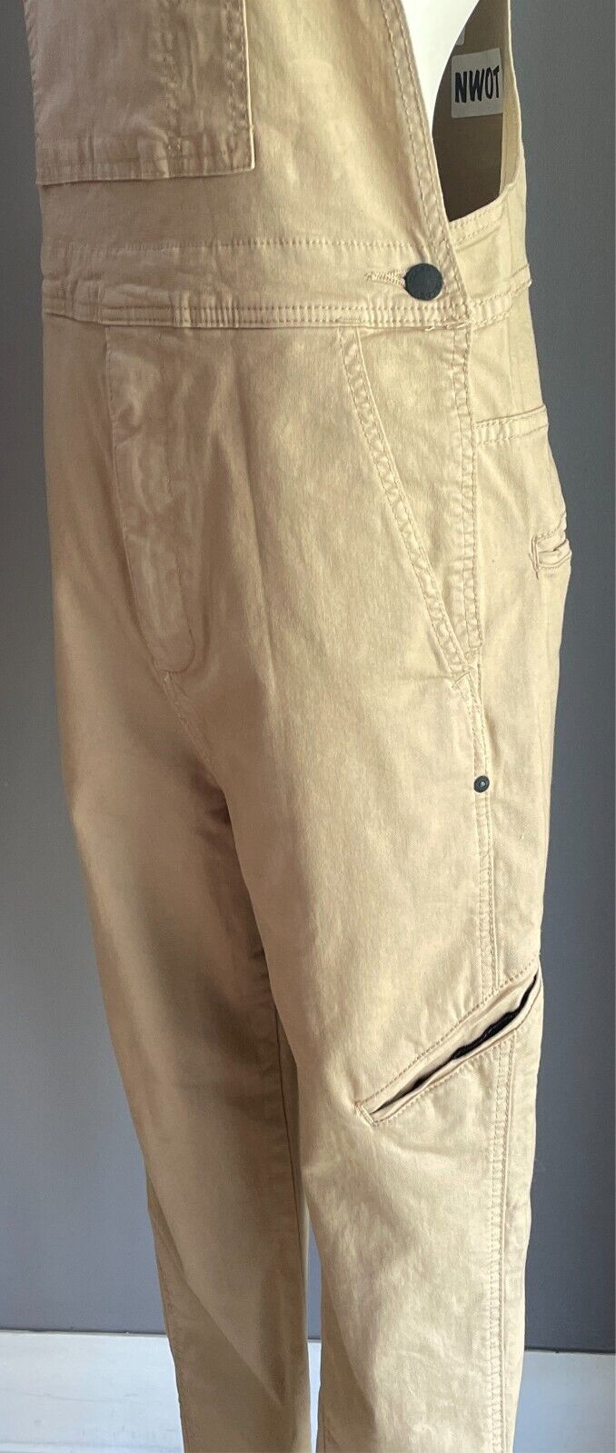 ROLLA'S Overalls Latte Tradies Style Size XXS 6 Full Length pockets ROLLAS