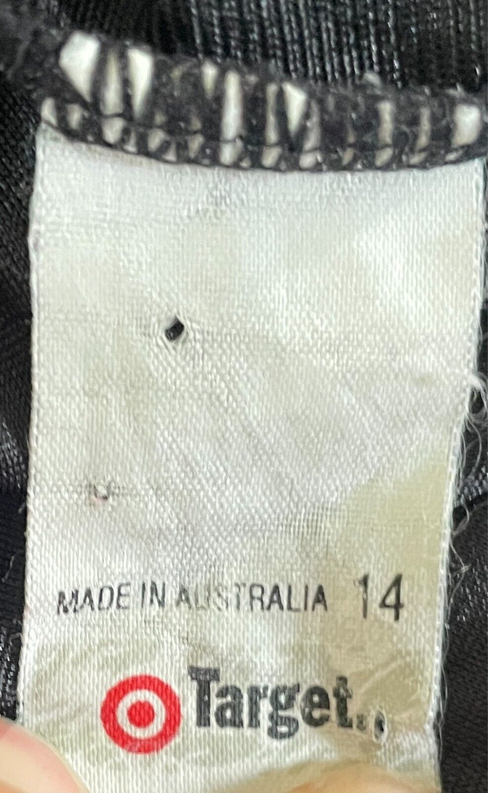 TARGET Black Half Slip Nylon Elastic Waist Size 14 Lace Hem Trim Petticoat