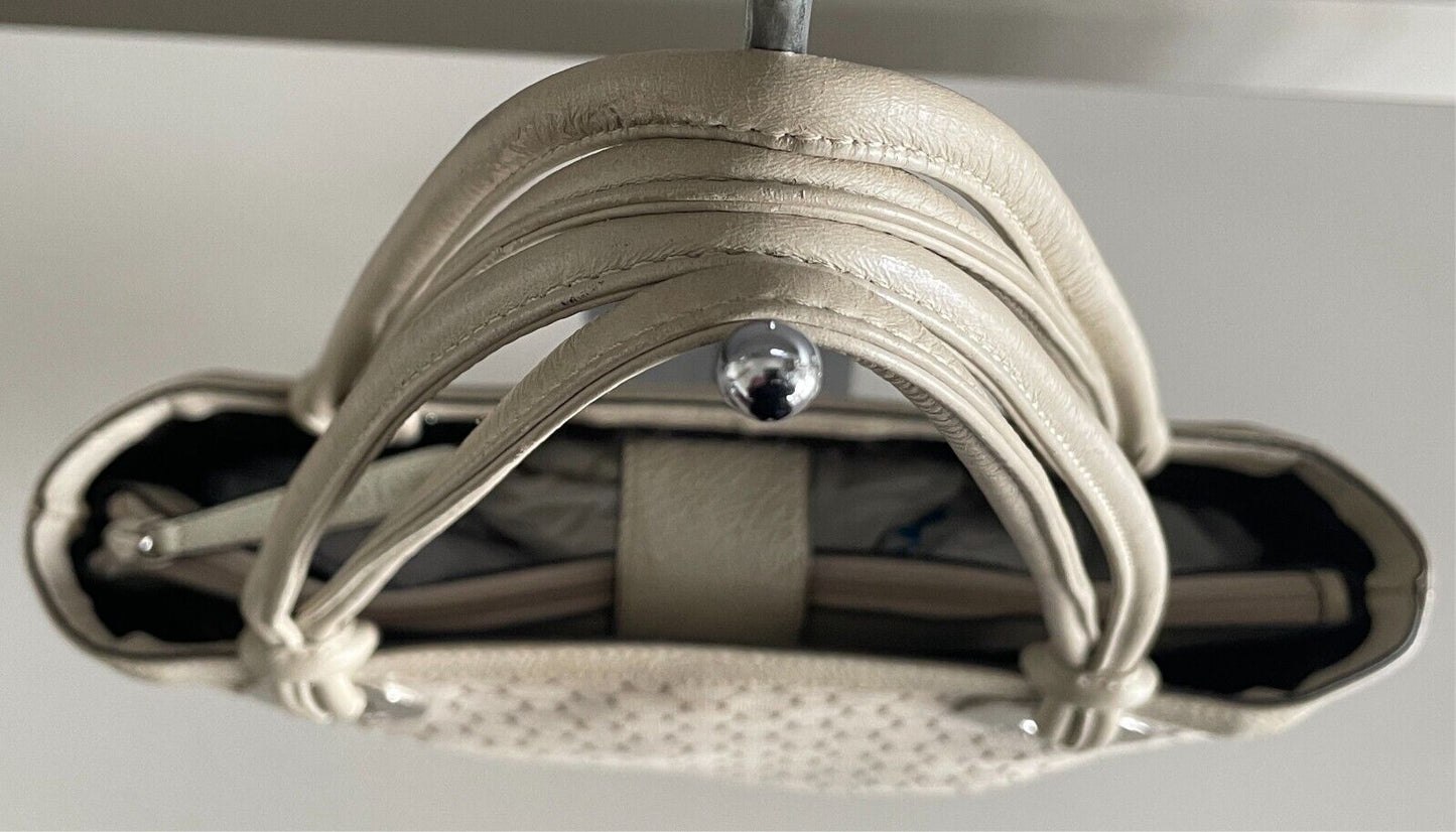OROTON Cream & Beige Jacquard Monogram Print Tote/Handbag Double Straps Dust Bag
