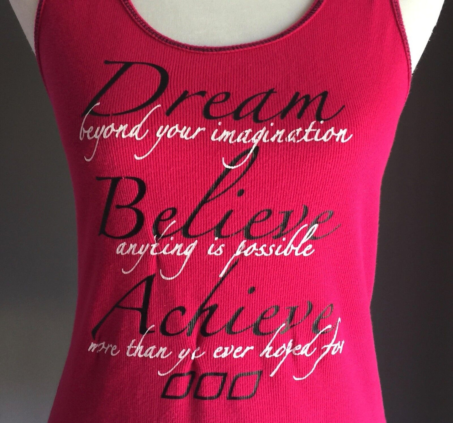LORNA JANE Tank Top Hot Pink Racer Back Size M 8 Activewear Gym Training NEW