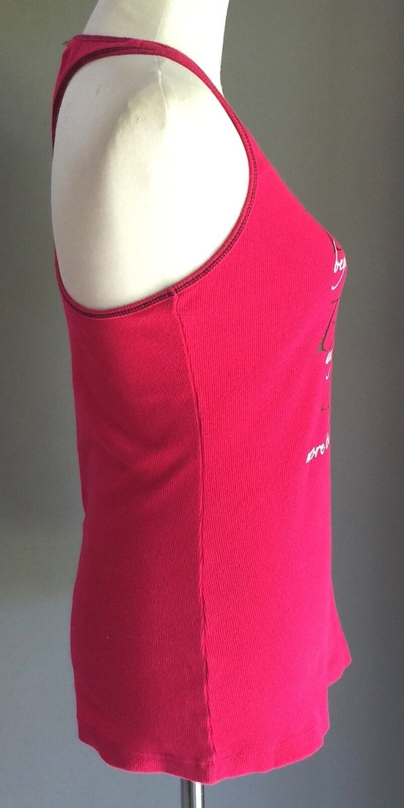 LORNA JANE Tank Top Hot Pink Racer Back Size M 8 Activewear Gym Training NEW