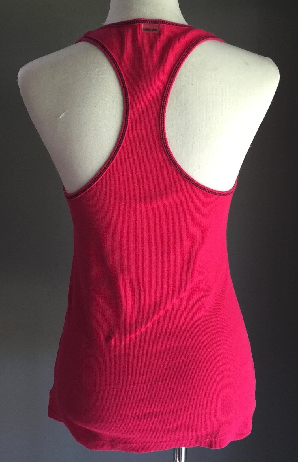 LORNA JANE Tank Top Hot Pink Racer Back Size M 8 Activewear Gym Training NEW