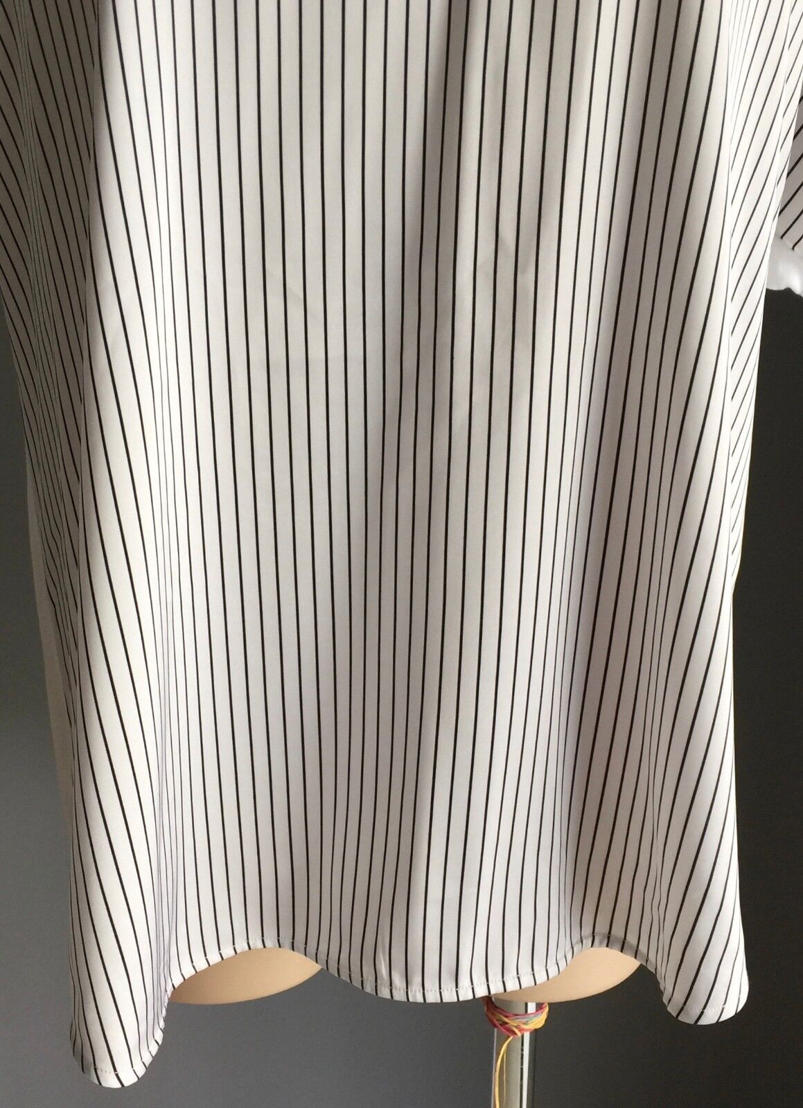SUSSAN Top White Black Stripe Short Sleeve Oversize Blouse Tee Size XXL 18 NEW