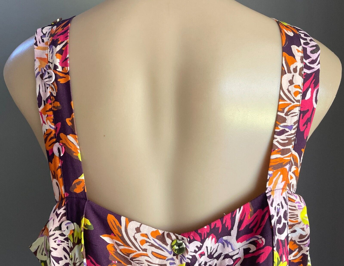 SUSSAN Bright Multicolour Floral Tank Top Wide Shoulder Straps  Size 16 NEW