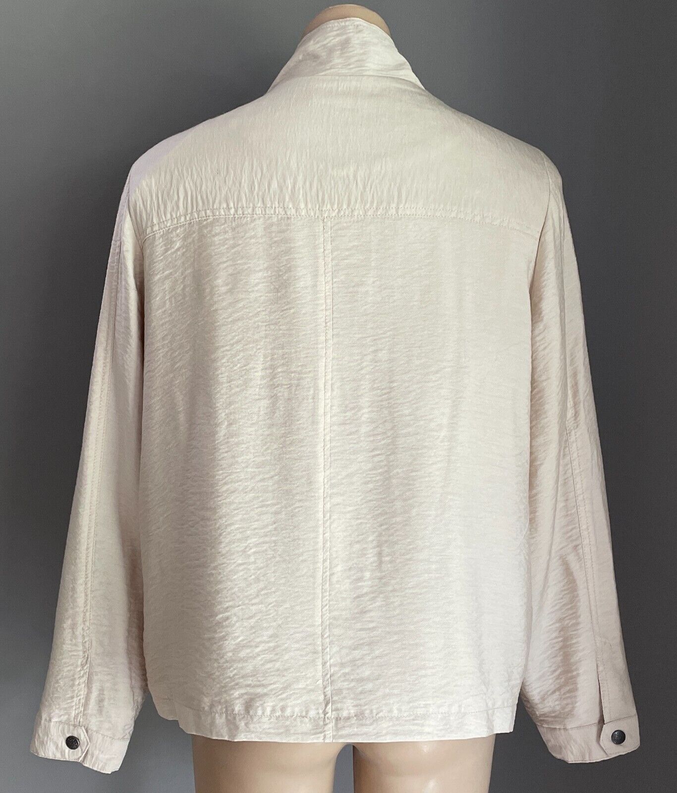 KATIES Jacket Lightweight Sand Colour Textured Fabric Long Sleeves Size 16
