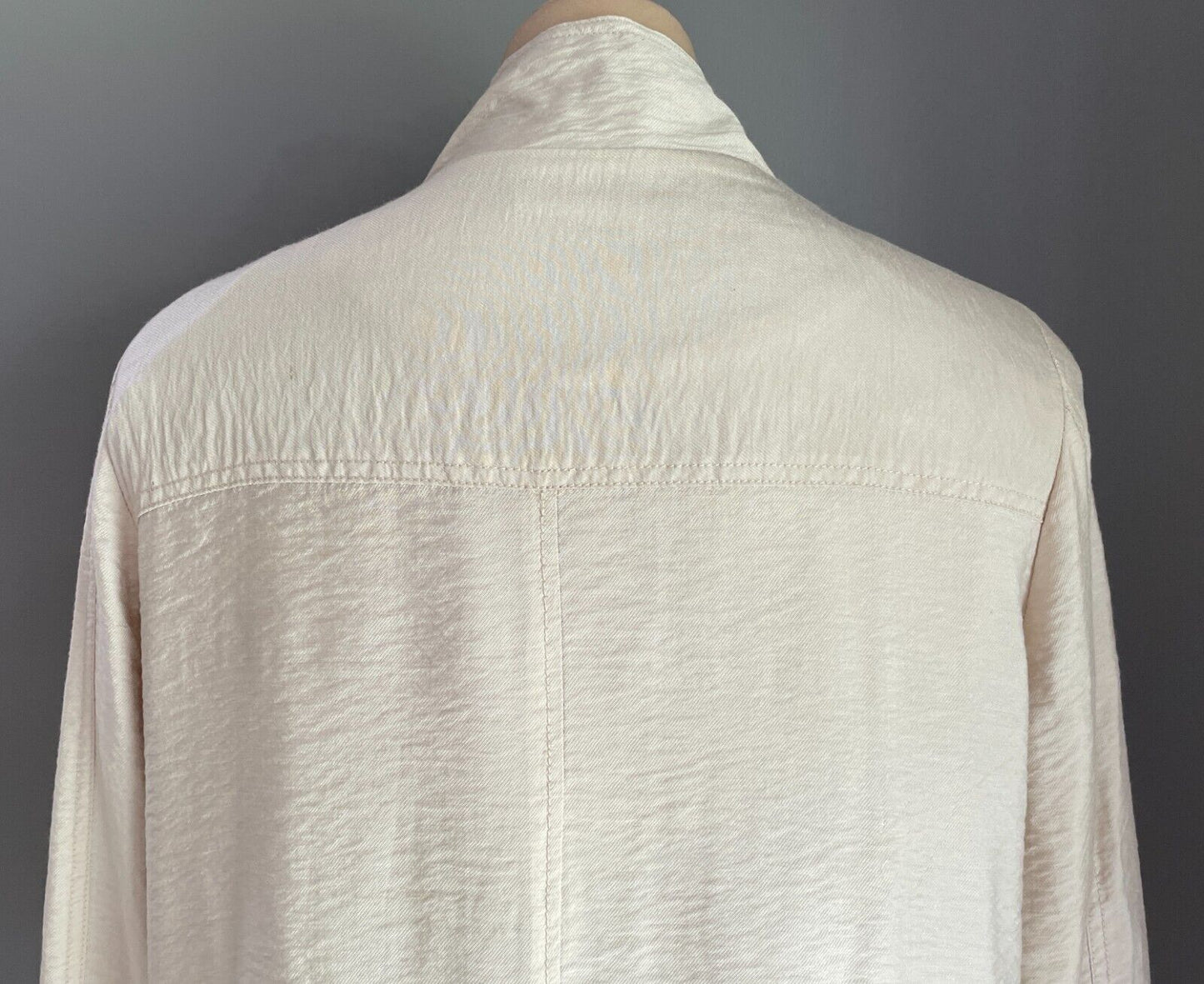 KATIES Jacket Lightweight Sand Colour Textured Fabric Long Sleeves Size 16