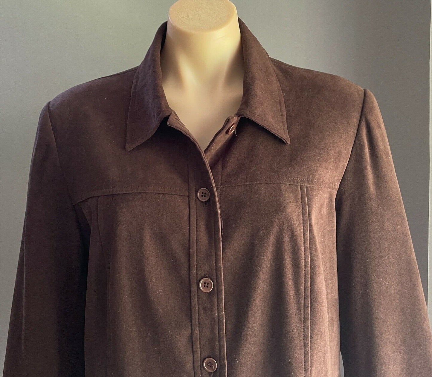 KATIES Coat Single Breasted Jacket Brown Full Sleeve Ladies Size 14