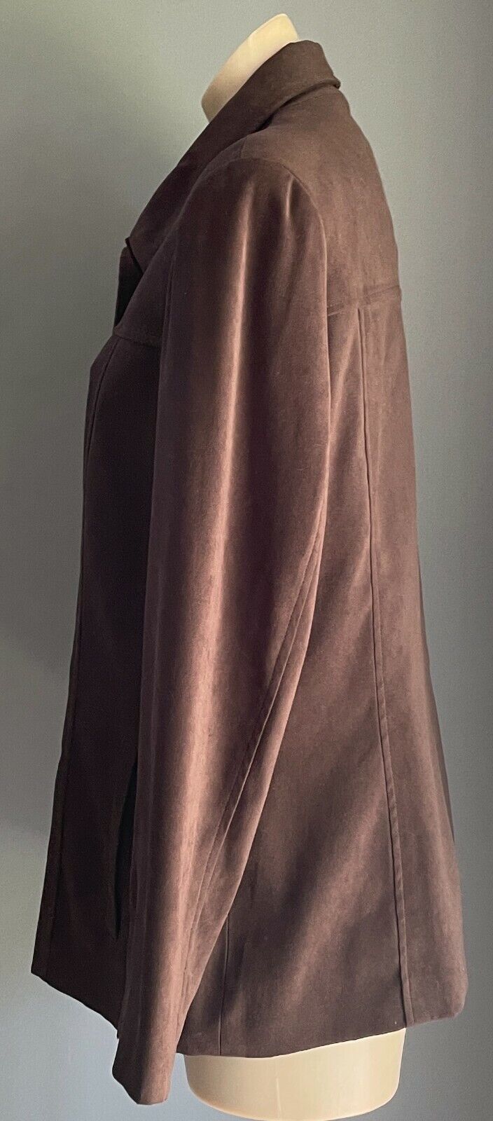 KATIES Coat Single Breasted Jacket Brown Full Sleeve Ladies Size 14