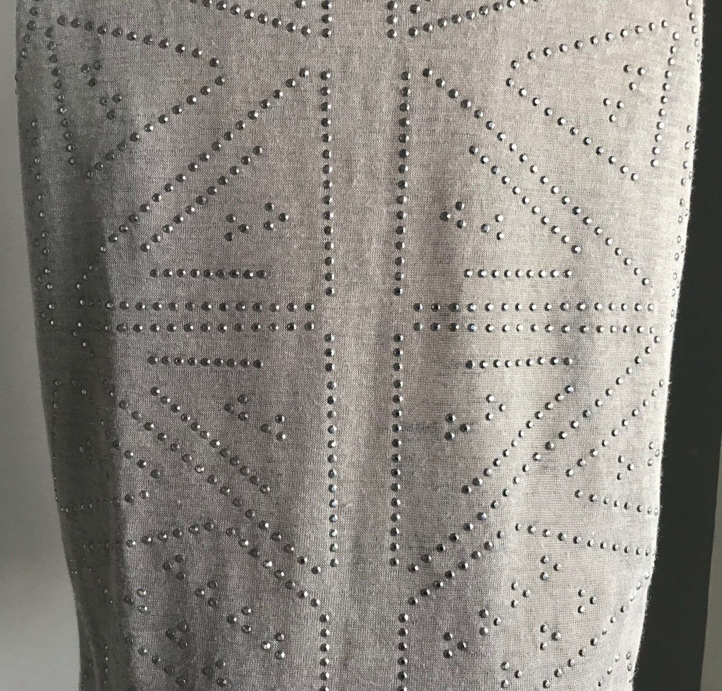 KATIES Top Sleeveless Stud Trim Grey Tank Ladies Plus Size 1XL XL 16 Retro NEW