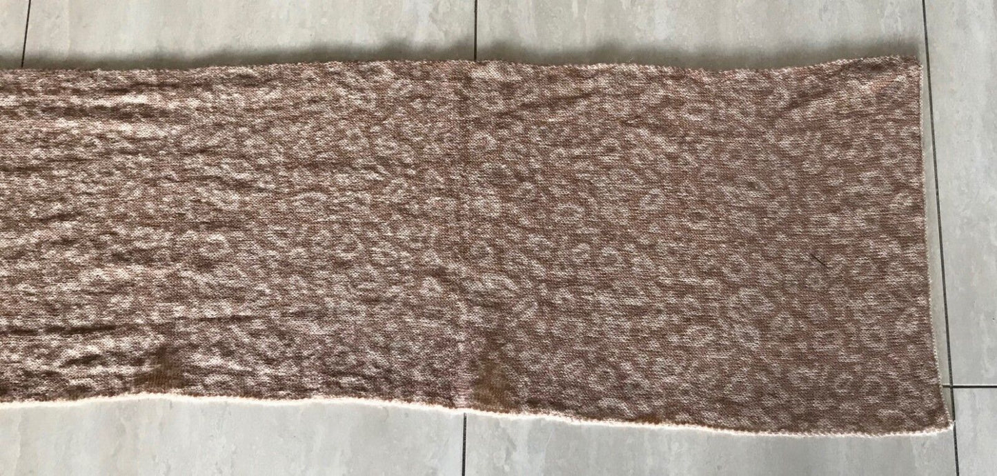 KATIES Neck Scarf  Winter Caramel Tan Leopard Animal Print Knit Smart Casual NEW
