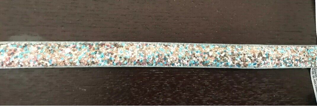 FOREVER NEW Ladies Belt 1.4cm Pink & Blue Glitter Pleather Buckle Size 10 12 NEW