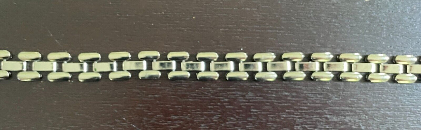 FOREVER NEW Chain Belt White Snake Pleather With Gold & Silver Link Length 100cm