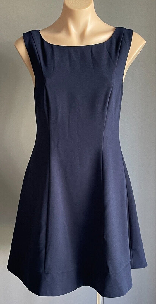 FOREVER NEW A-Line Dress Navy Blue Size 10 Sleeveless Short Length