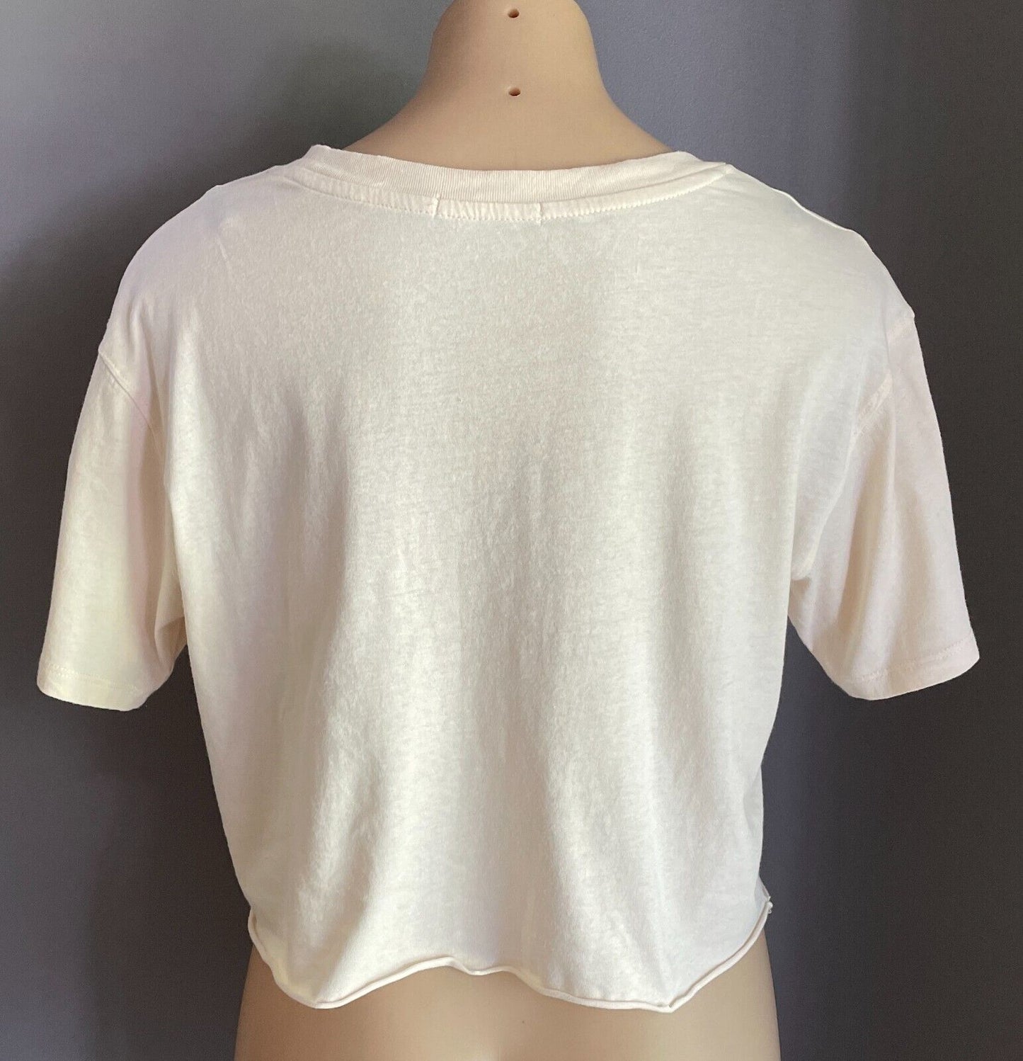 SPORTSGIRL Top Flower Power T-Shirt Floral Print Crop Short Sleeve Size XS 10 12