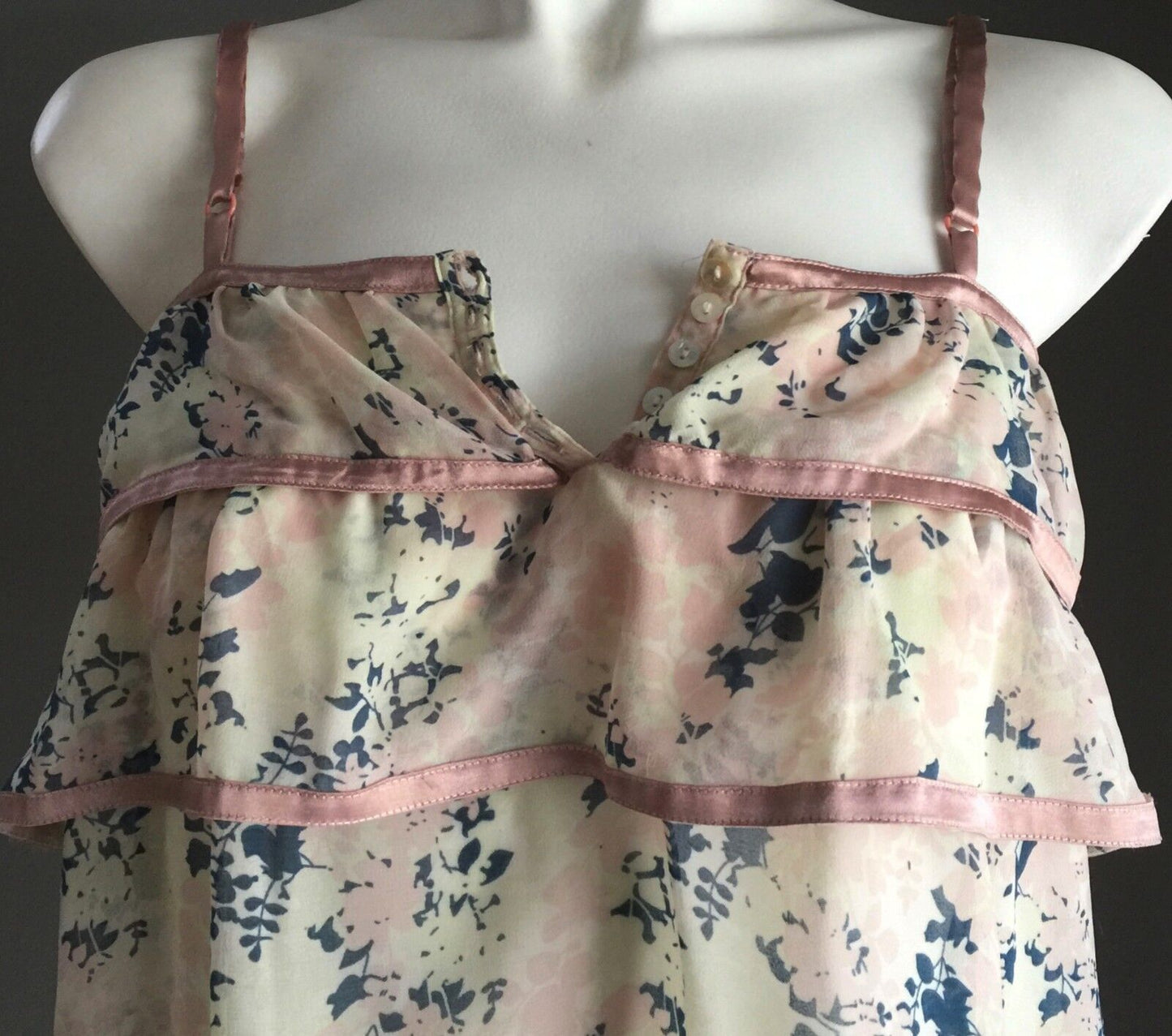 SPORTSGIRL Top Floral Print Camisole Sleeveless Size XXS 6 8 Pretty NEW