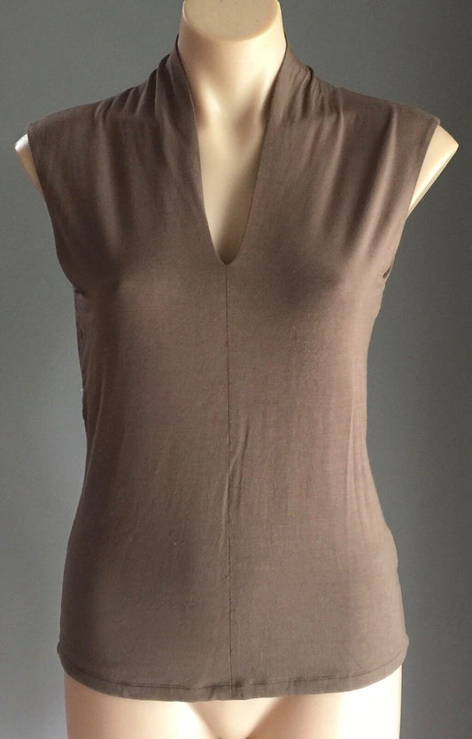 EVENTS Top Khaki Green Stretch Sleeveless Tank Top Ladies Size S 10