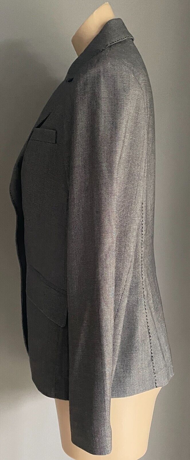 EVENTS Jacket Grey & Black Single Breasted Long Sleeve Tailored Blazer Size 12