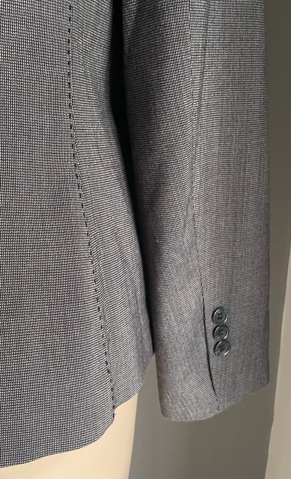 EVENTS Jacket Grey & Black Single Breasted Long Sleeve Tailored Blazer Size 12