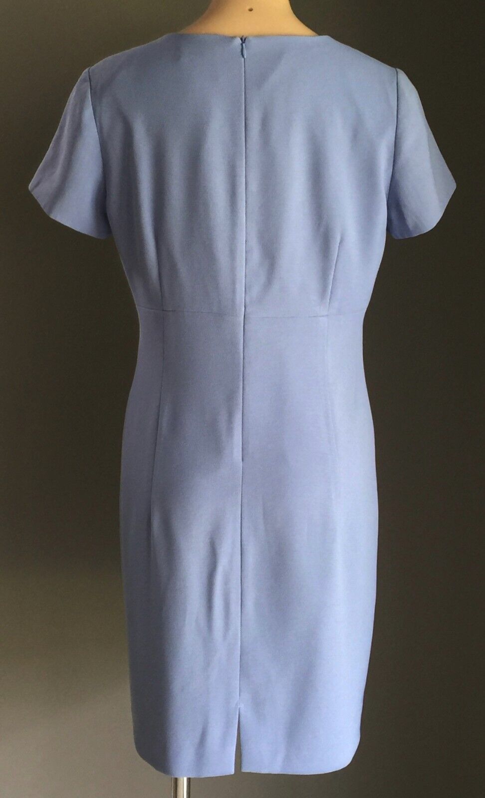 EVENTS Dress Cornflower Blue Knee Length Short Sleeve Sheath Size 14 1950's Look