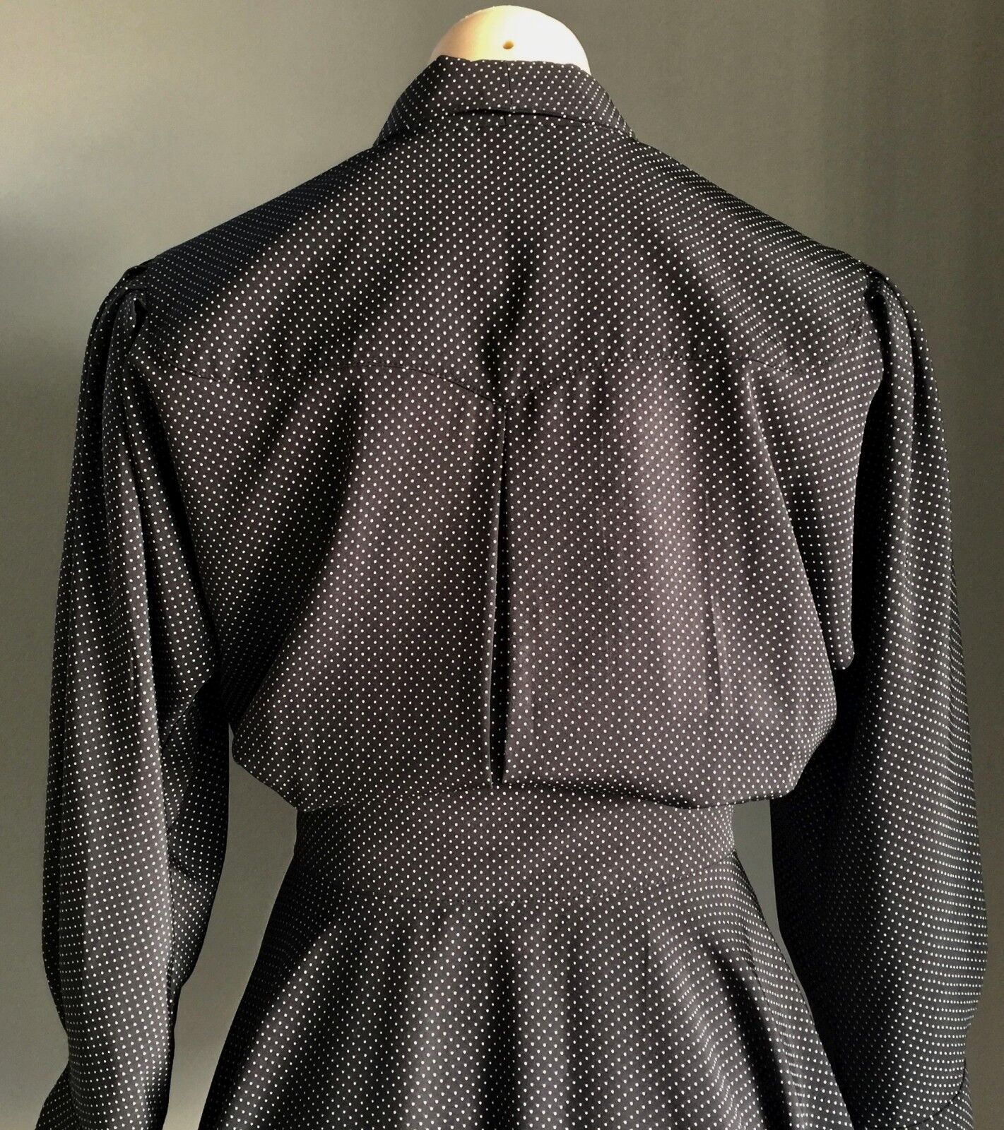 PRIVATE LABEL by EVENTS Jacket Black & White Dot Peplum Waist Size 10 Vintage