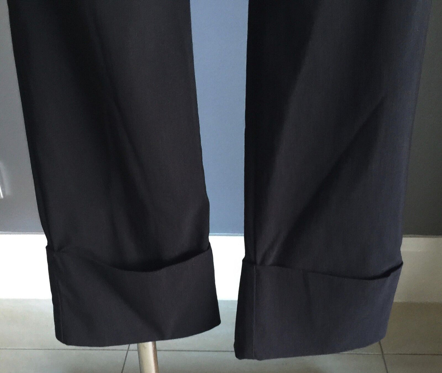 COOPER ST CLOTHING Pants Black Straight Leg Cuffed Cropped Trousers Size 10