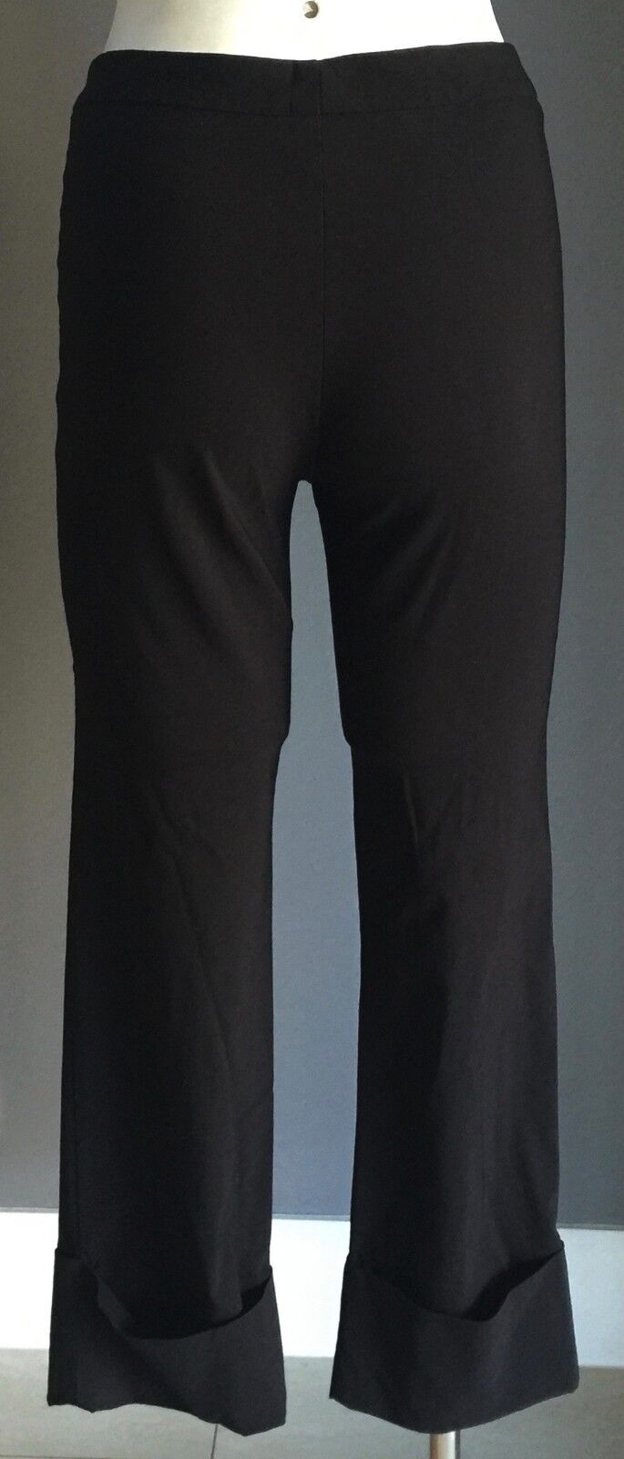 COOPER ST CLOTHING Pants Black Straight Leg Cuffed Cropped Trousers Size 10