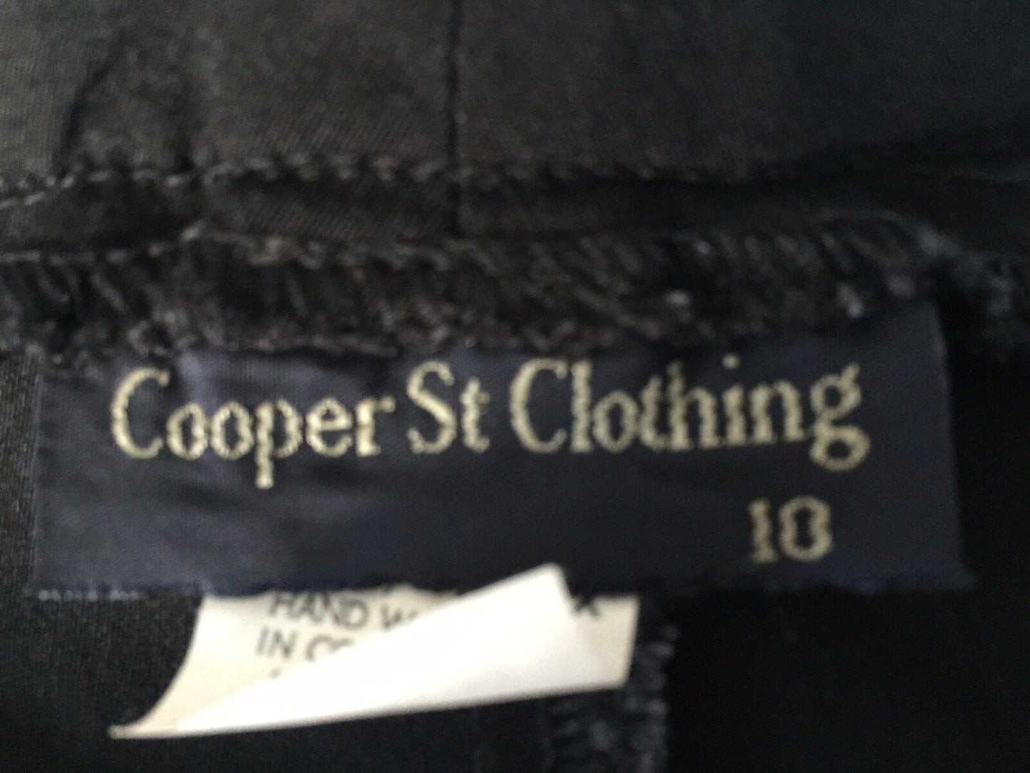 COOPER ST CLOTHING Pants Black Straight Leg Cuffed Cropped Trousers Size 10