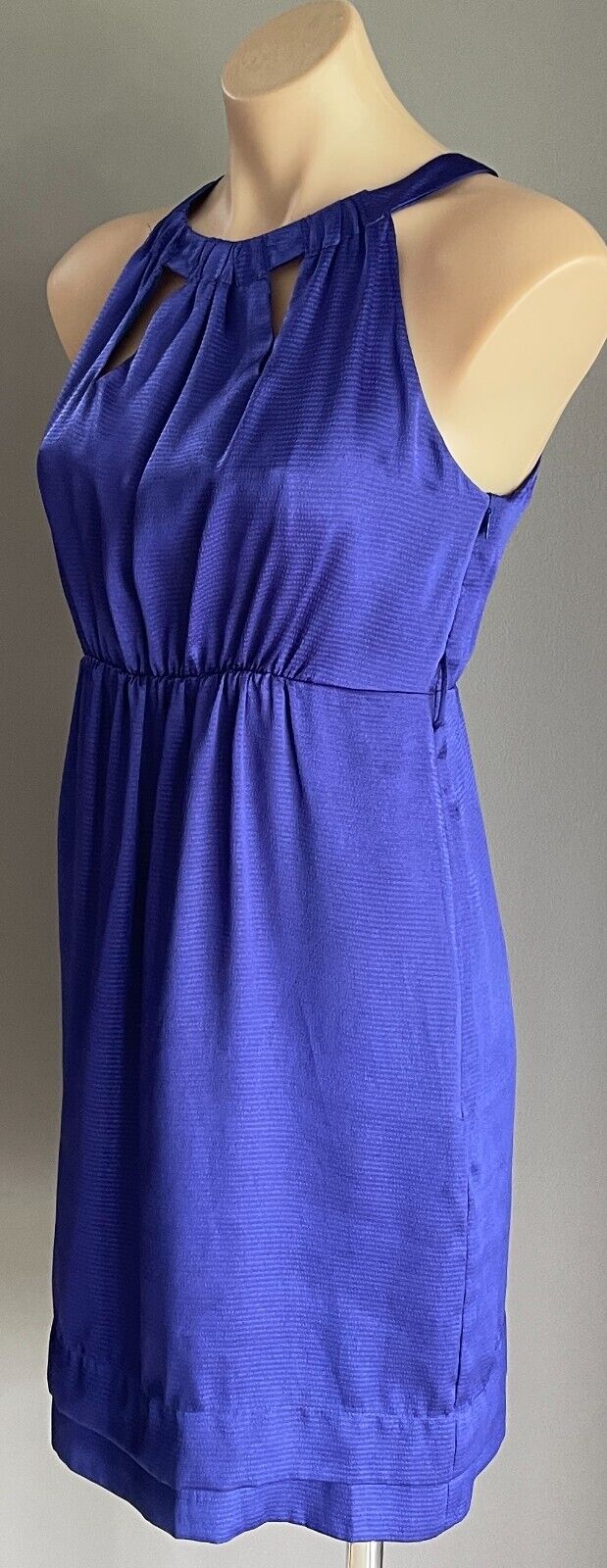 COOPER ST Halter Neck Dress Size 8 10 Cobalt Blue Sleeveless Elastic Waist