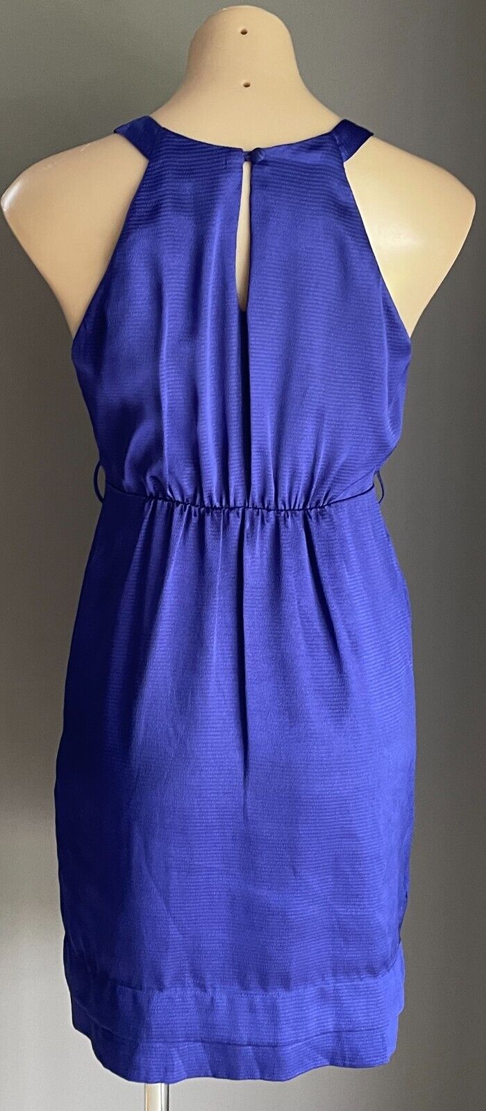 COOPER ST Halter Neck Dress Size 8 10 Cobalt Blue Sleeveless Elastic Waist
