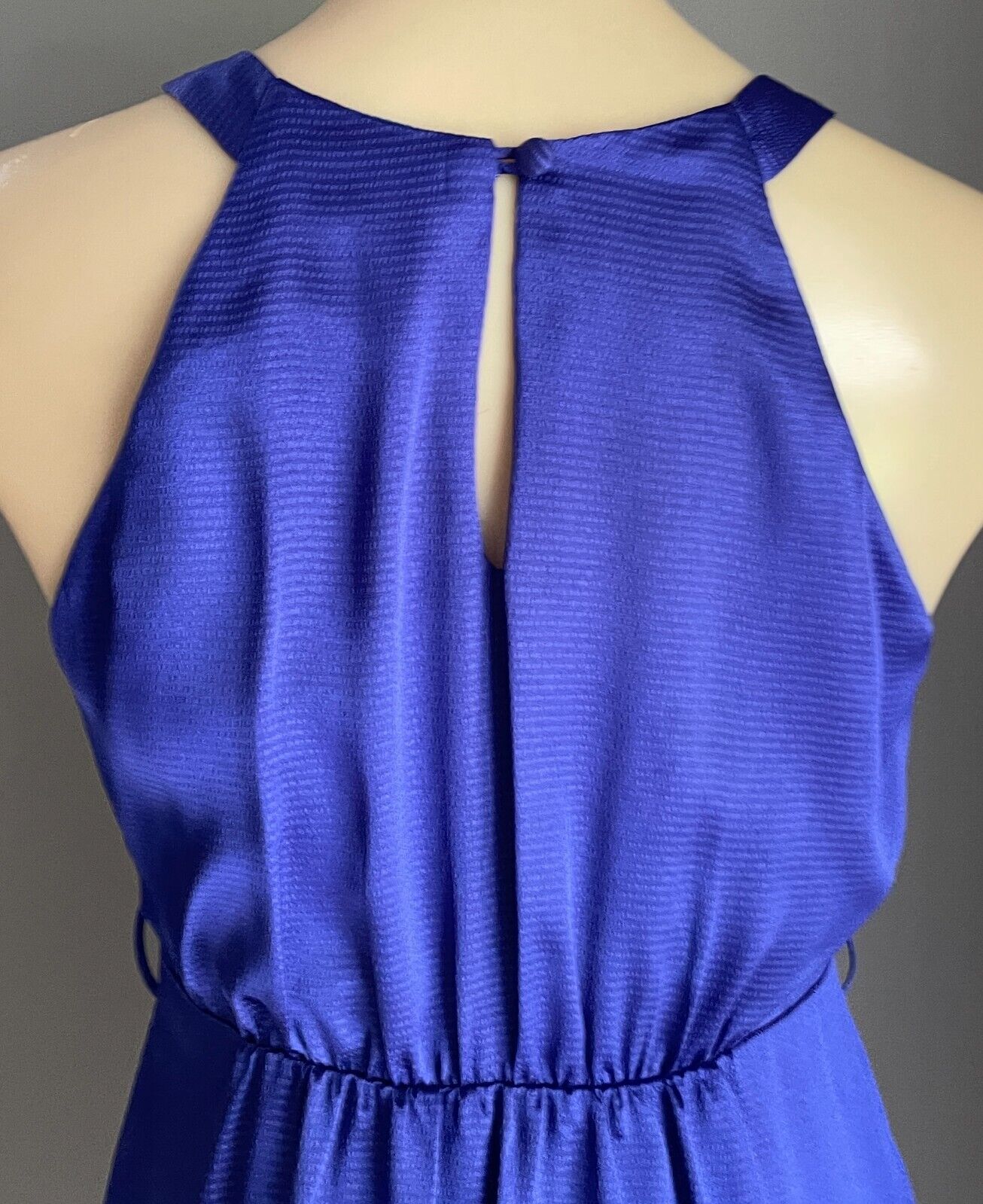 COOPER ST Halter Neck Dress Size 8 10 Cobalt Blue Sleeveless Elastic Waist