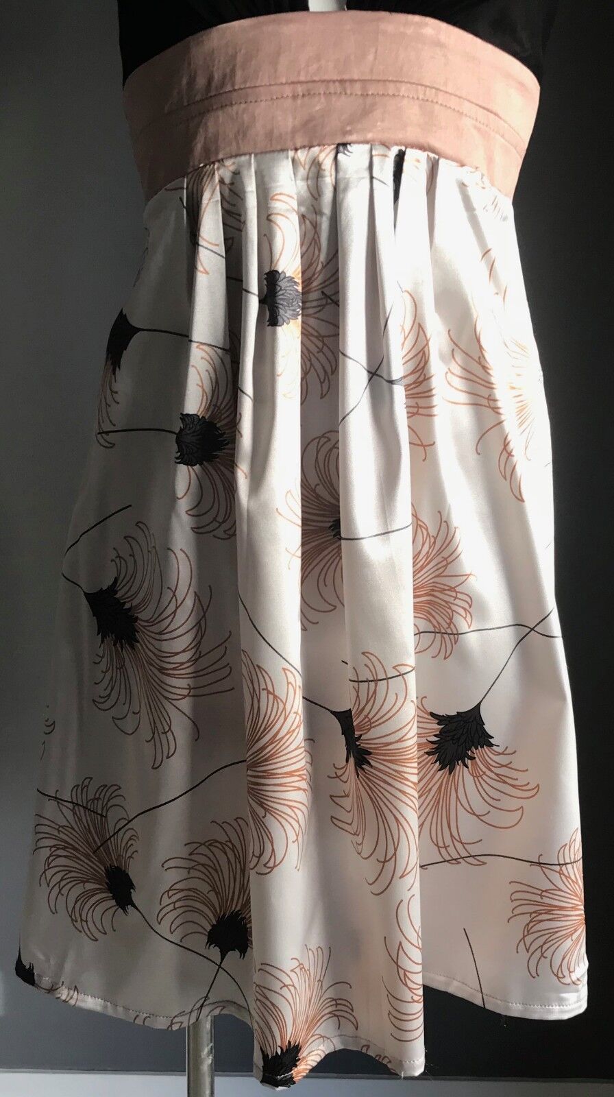 COOPER ST Dress Black White Bronze Empire Waist Racer Back Frock Ladies Size 6 8