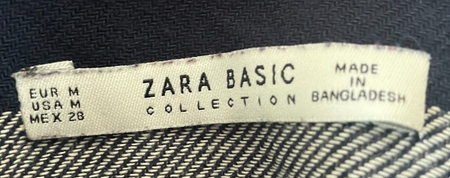 ZARA Plaid Shirt Dress Oversized Shacket Stud Chest Pocket Size EU M 12 NEW