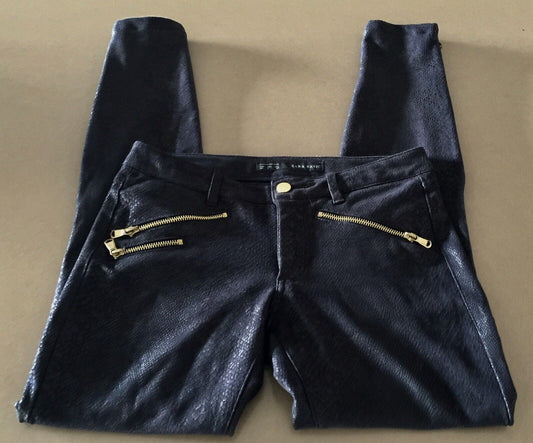 ZARA BASIC Treggings Black Skinny Ankle Zip Pants Jeggings EU 34 AU6
