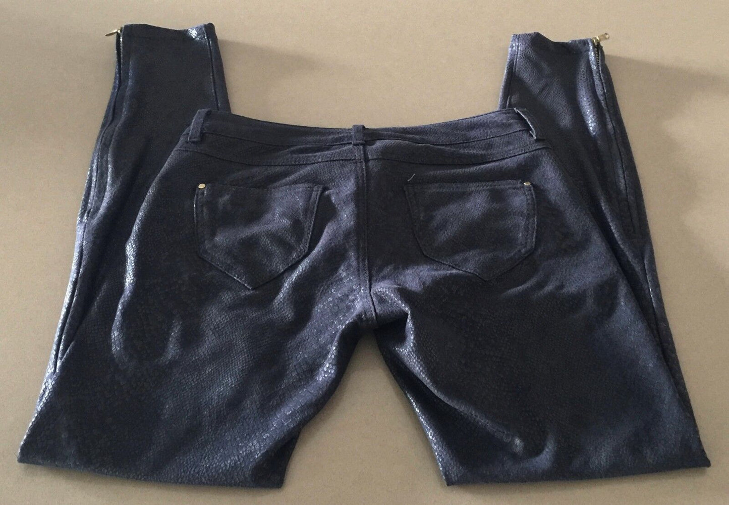 ZARA BASIC Treggings Black Skinny Ankle Zip Pants Jeggings EU 34 AU6