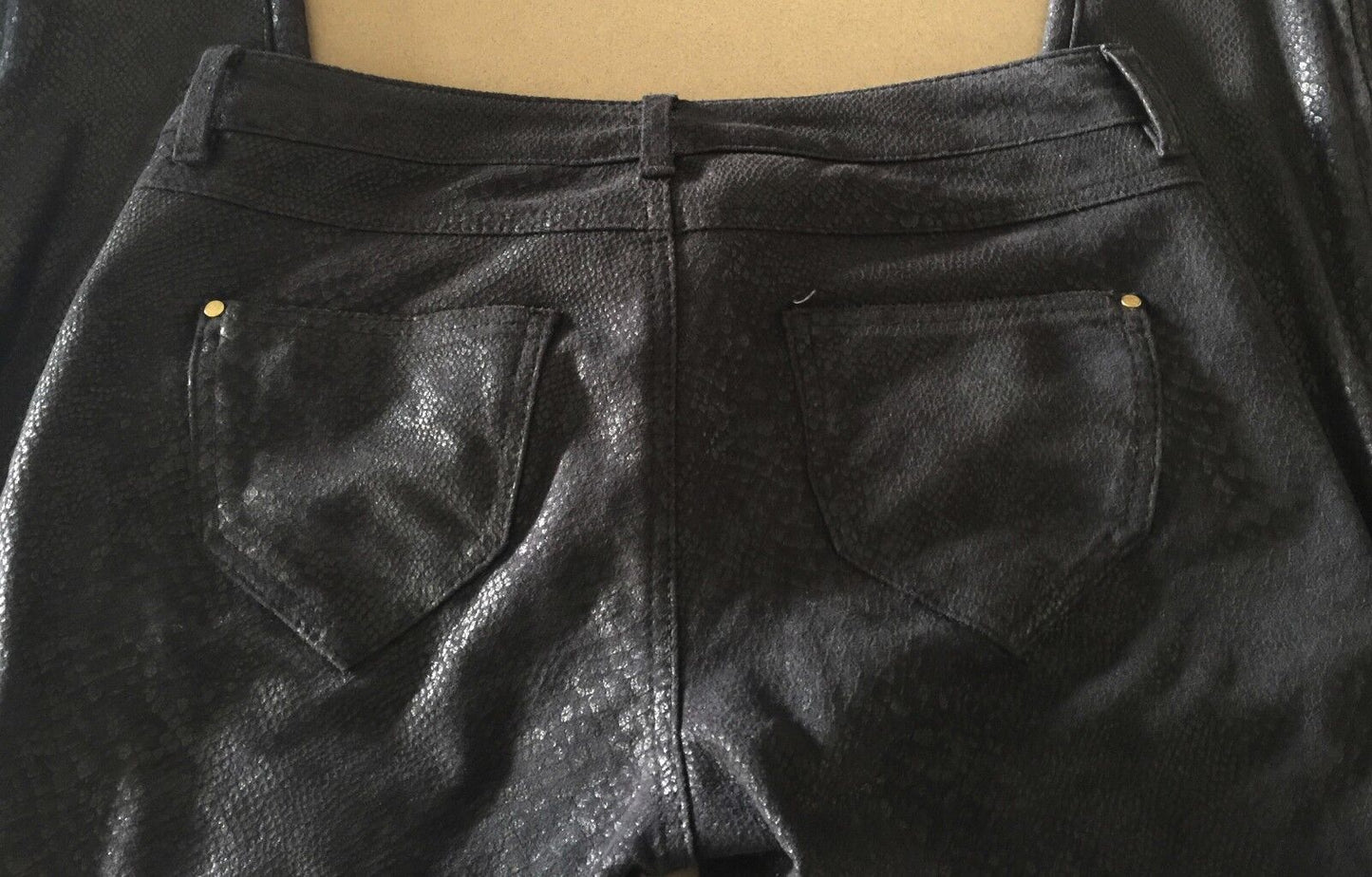 ZARA BASIC Treggings Black Skinny Ankle Zip Pants Jeggings EU 34 AU6
