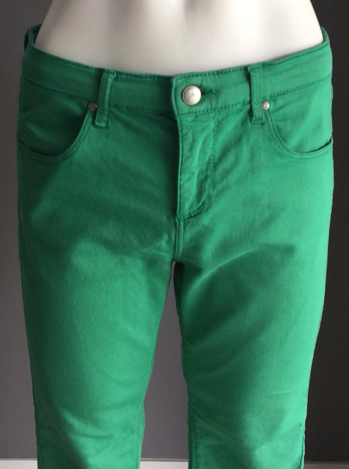 TOPSHOP Moto Leigh Size 12 Jeans Soft Denim  Green W 30 L 30 AU 10 NEW