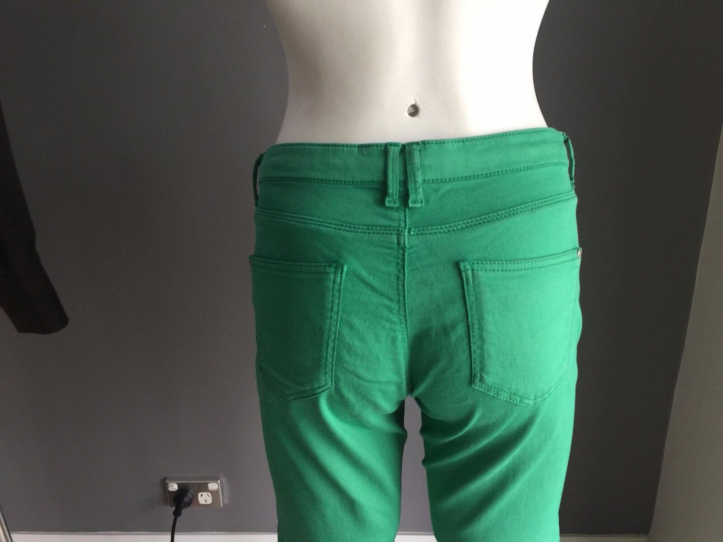 TOPSHOP Moto Leigh Size 12 Jeans Soft Denim  Green W 30 L 30 AU 10 NEW