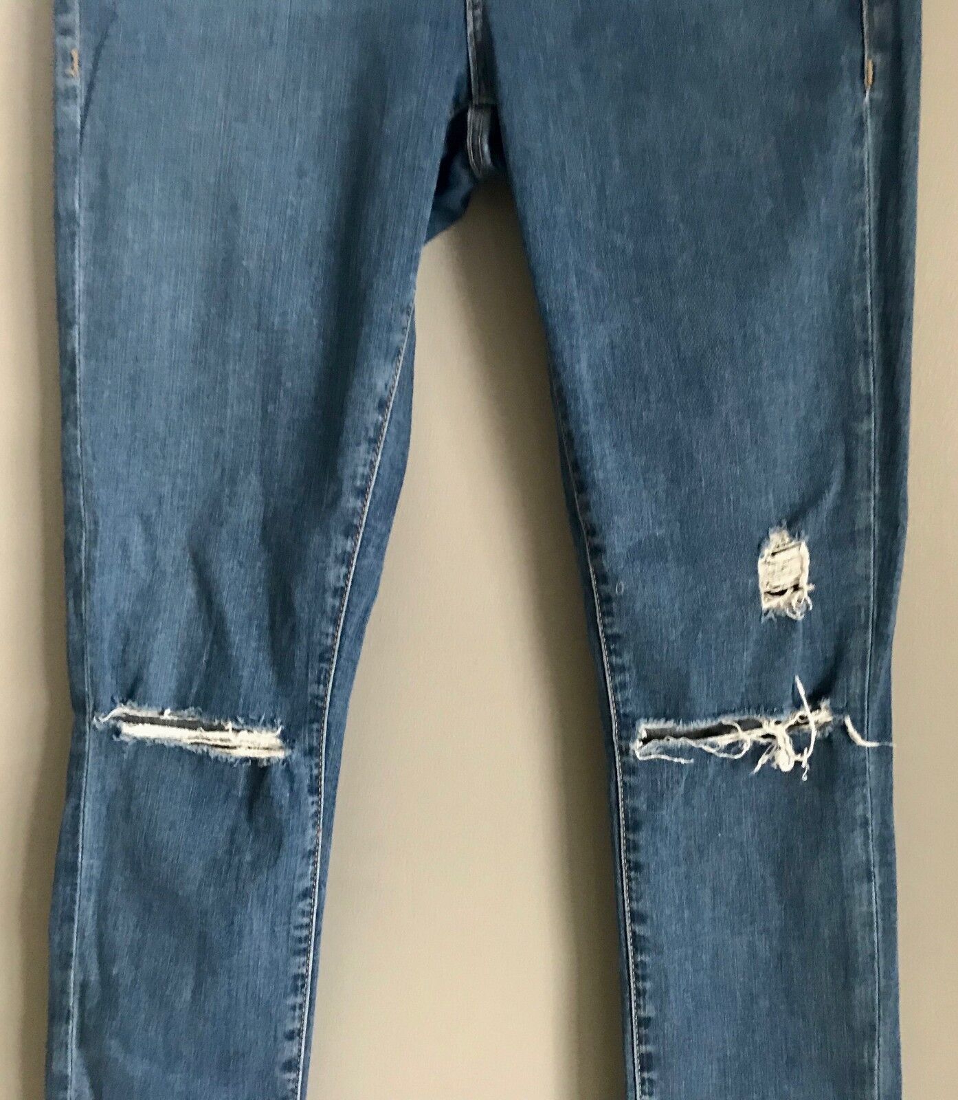 TOPSHOP Moto Jeans Size 10 Distressed Skinny Stretch Denim W28 L32