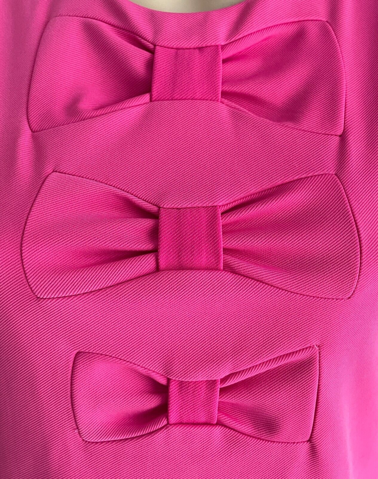 TOPSHOP Top Pink Sleeveless Bow Trim at Front Stretch Size 8 10 NEW