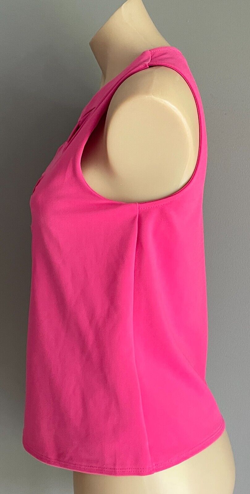 TOPSHOP Top Pink Sleeveless Bow Trim at Front Stretch Size 8 10 NEW