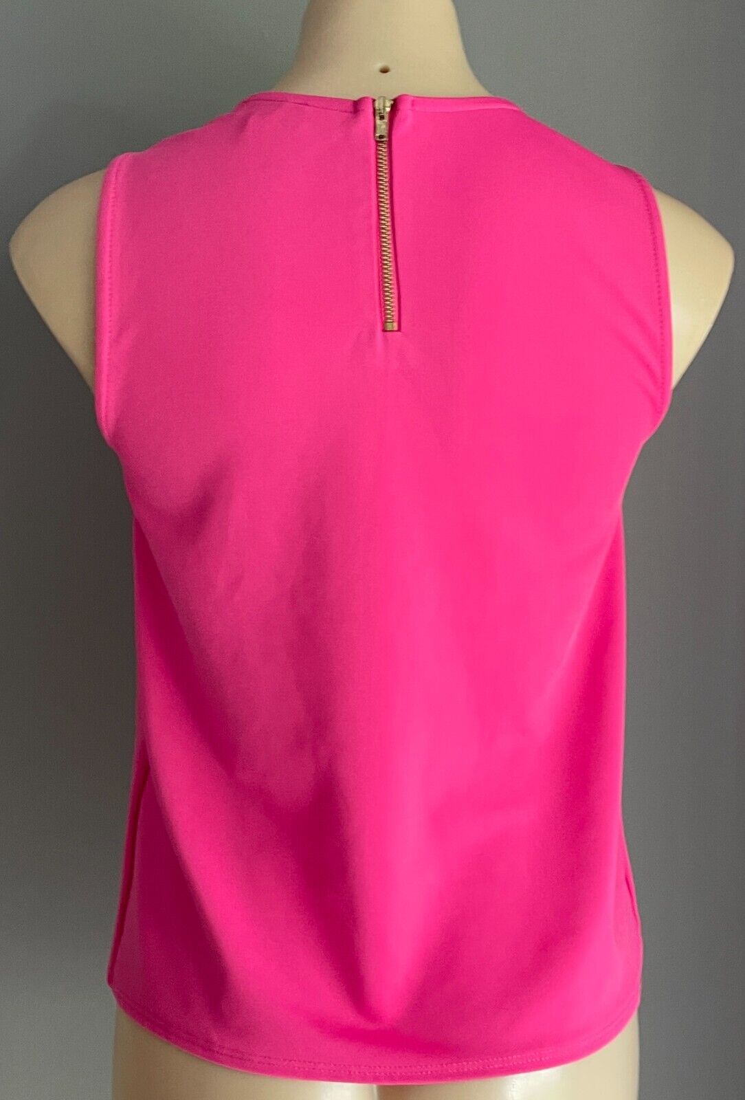 TOPSHOP Top Pink Sleeveless Bow Trim at Front Stretch Size 8 10 NEW