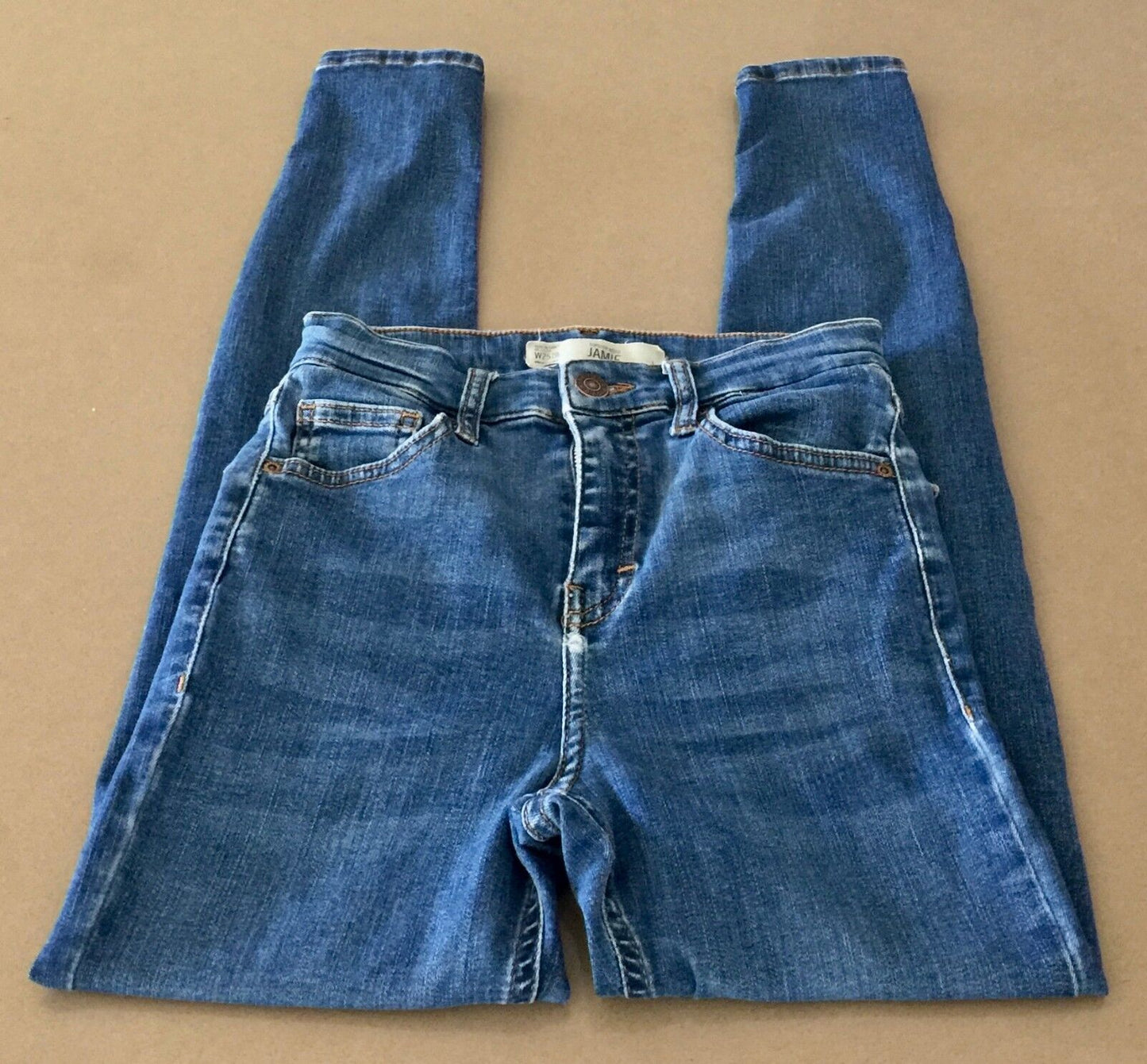 TOPSHOP Moto Jamie Jeans Size 6 Skinny Denim  High Waist Ladies W25 L30 AU 6