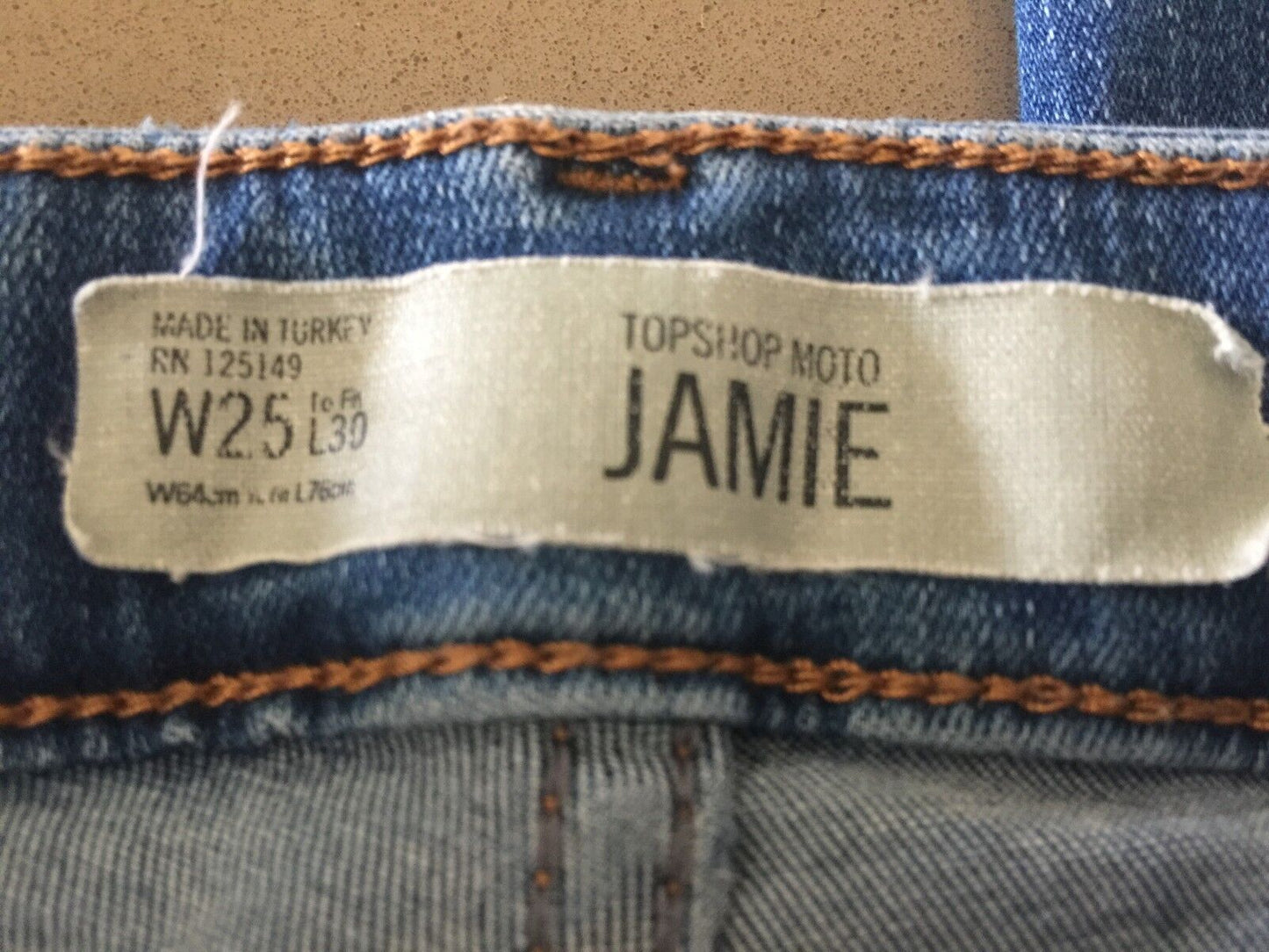 TOPSHOP Moto Jamie Jeans Size 6 Skinny Denim  High Waist Ladies W25 L30 AU 6