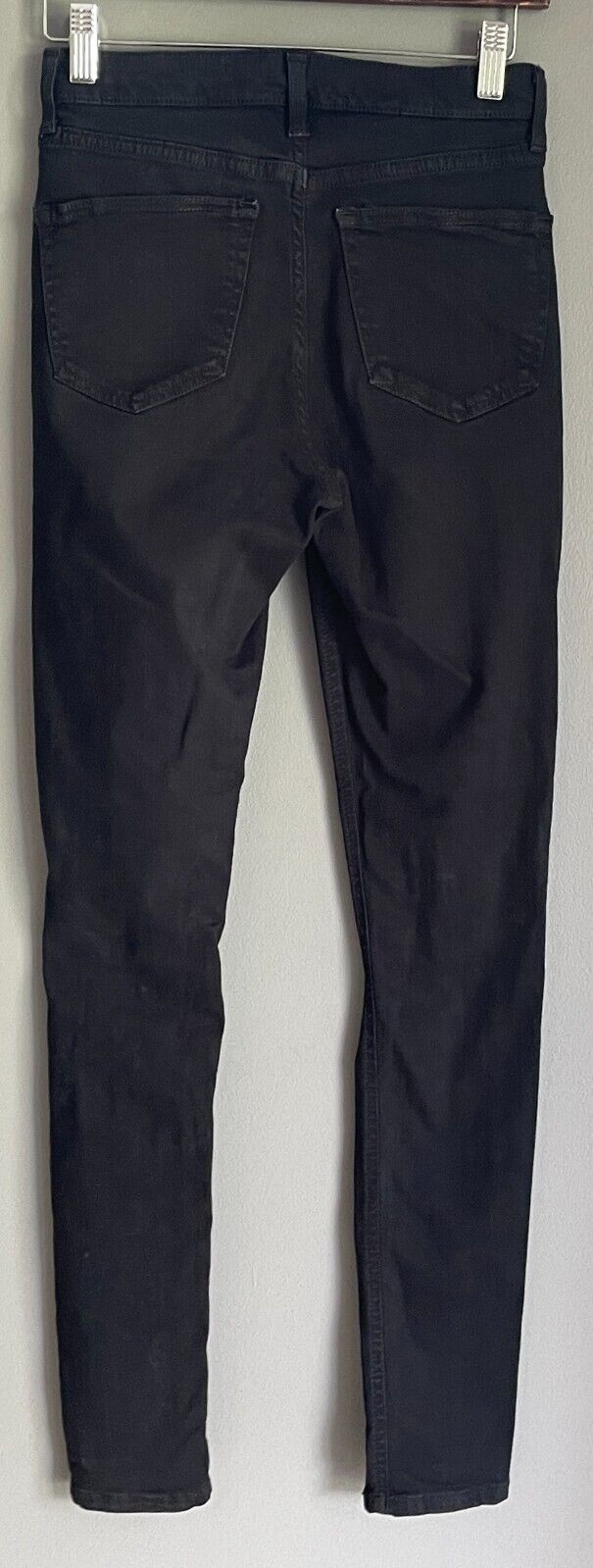 TOPSHOP Moto Jeans Black Ripped Skinny Stretch Denim Jeans Ladies W26 L34 AU 8