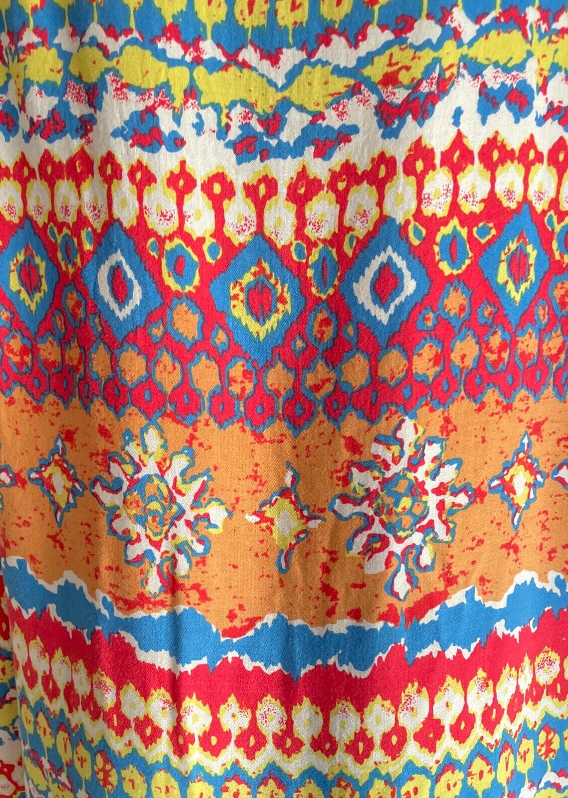 ROCKMANS Colourful Print Sleeveless Top Size 16 Lightweight Great Traveller NEW