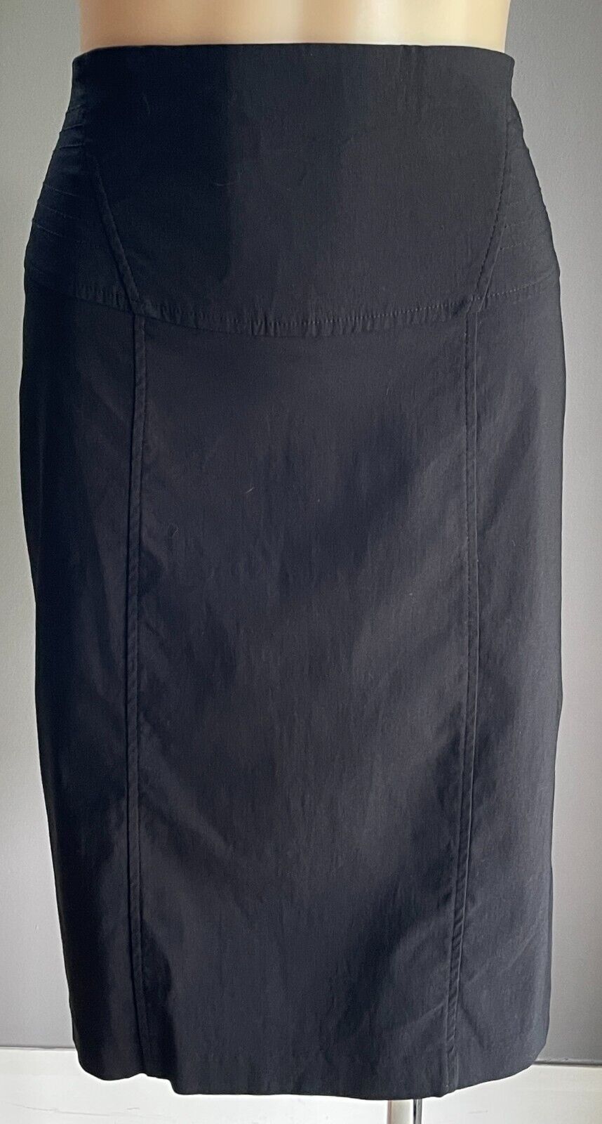 PORTMANS Skirt Black Stretch Pencil Knee Length Size 16 Classic
