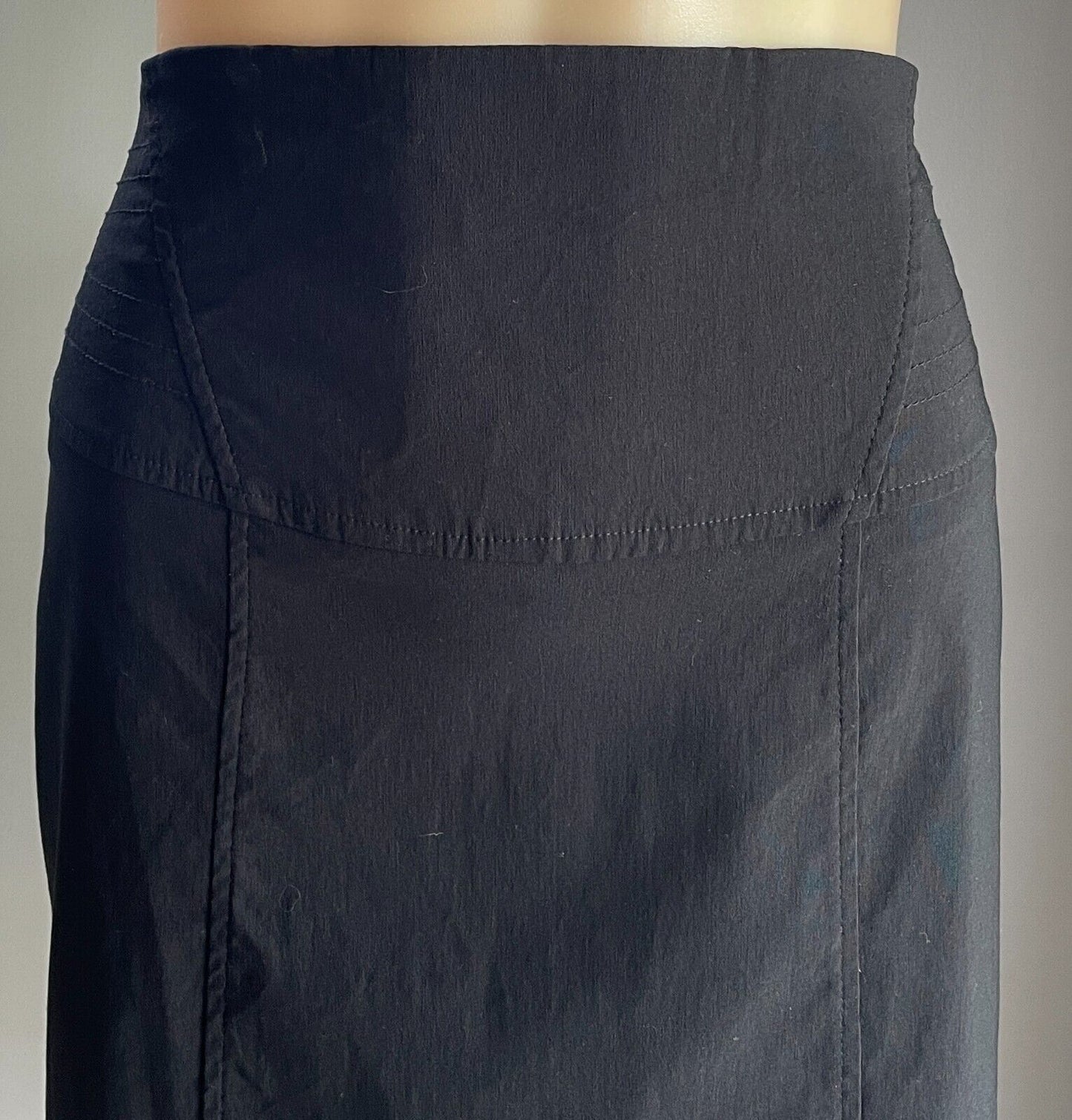 PORTMANS Skirt Black Stretch Pencil Knee Length Size 16 Classic
