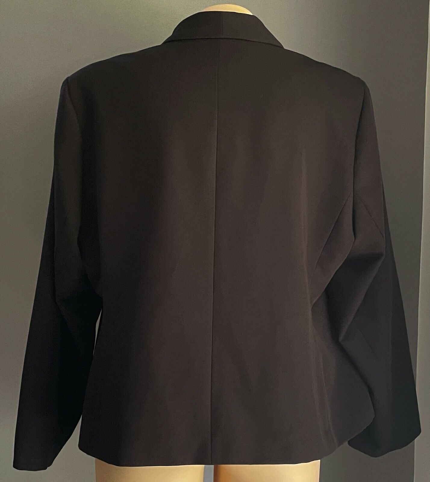 BASQUE Jacket Black Long Sleeve Shawl Collar Blazer Plus Size 24
