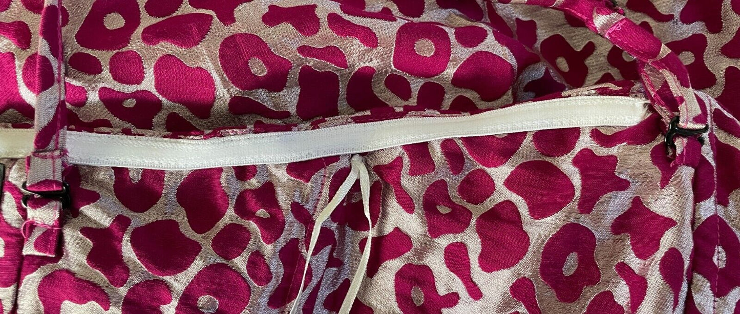 TATTOO Mini Dress Fuchsia Pink & Pink Animal Print Sleeveless Sheath Size 8 NEW